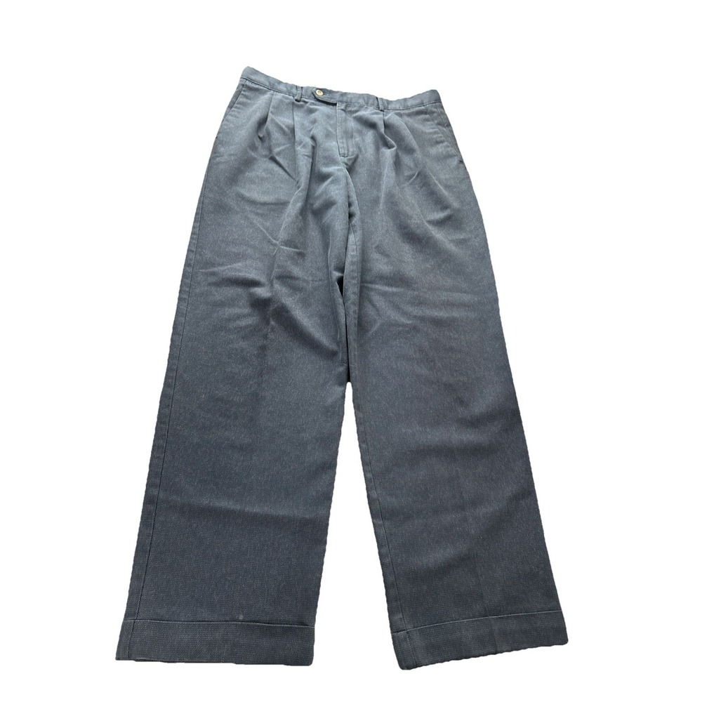 Dockers Mens Dress Pants 35x32 Gray Relaxed Fit